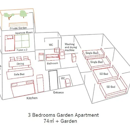 Klasso Tokyo Sumiyoshi Apartments ห้อง รูปภาพ